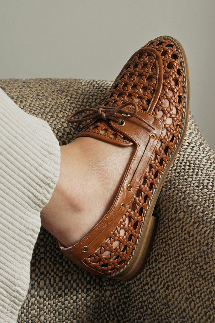 Carla Camel Leather Loafer