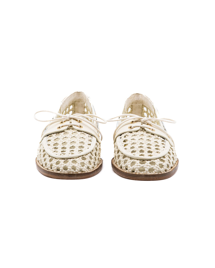 Carla White Leather Loafer