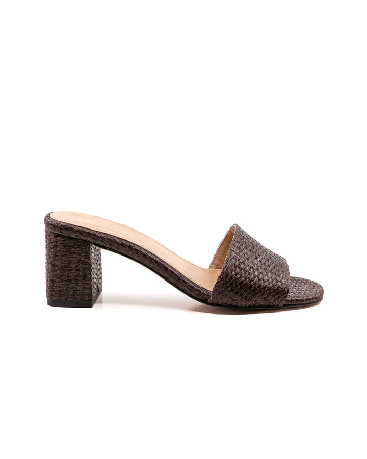 Claudia Brown Raffia Mule