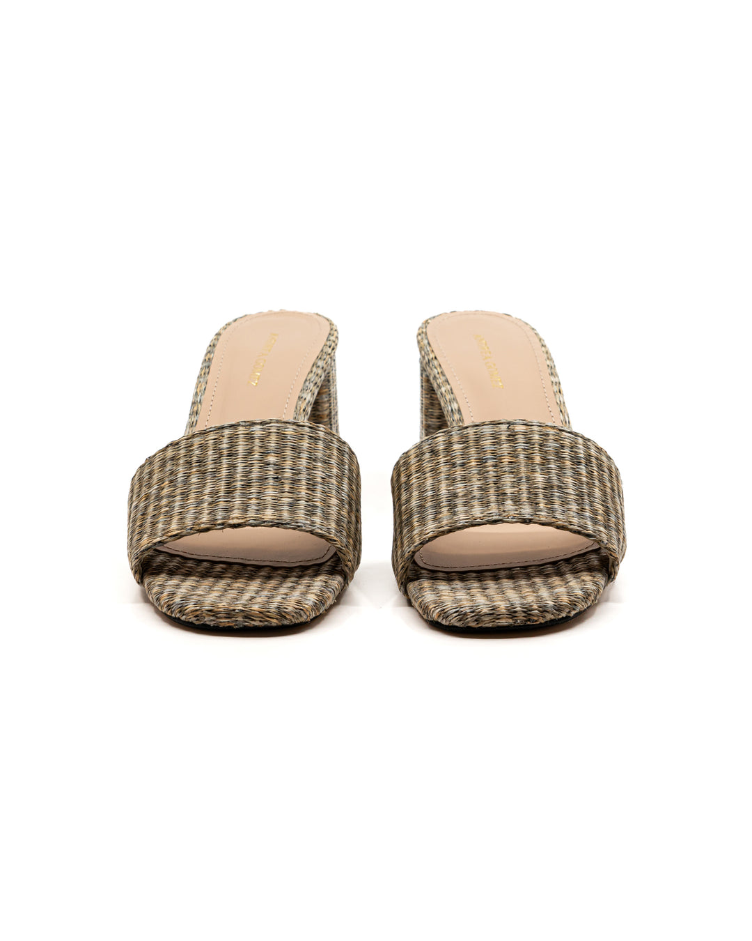 Claudia Grey Raffia Mule