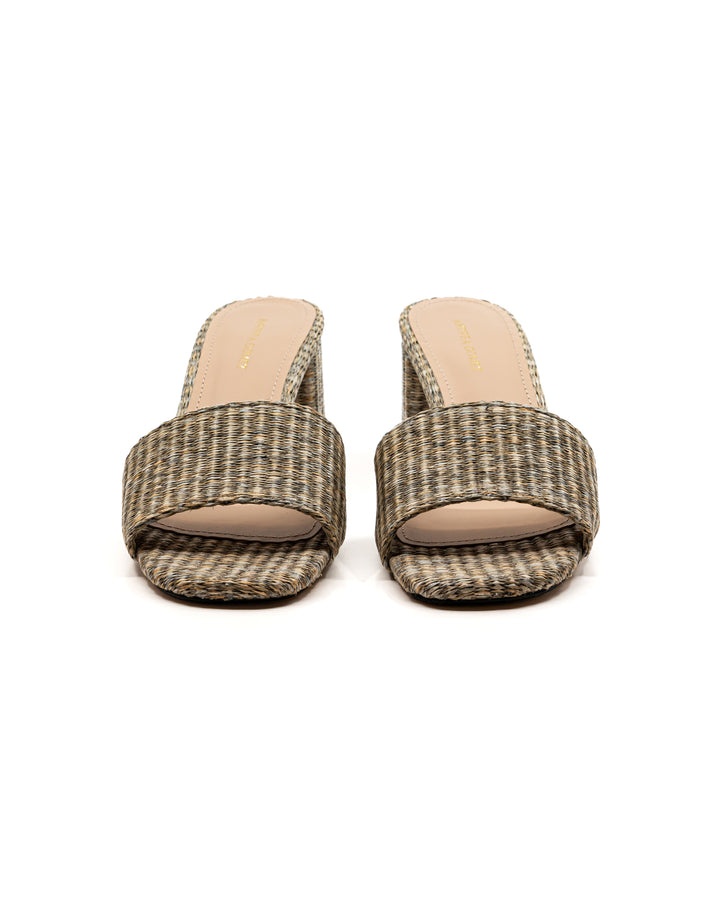 Claudia Grey Raffia Mule