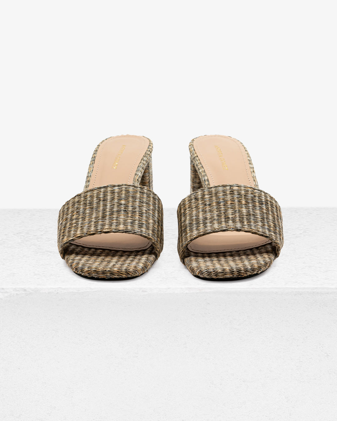 Claudia Grey Raffia Mule