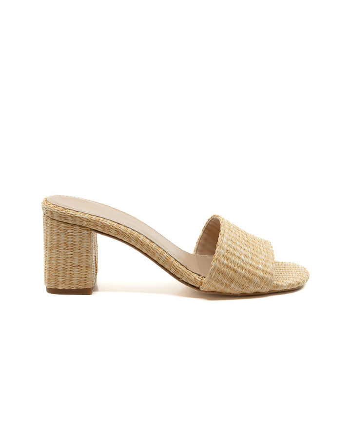 Claudia Natural Raffia Mule