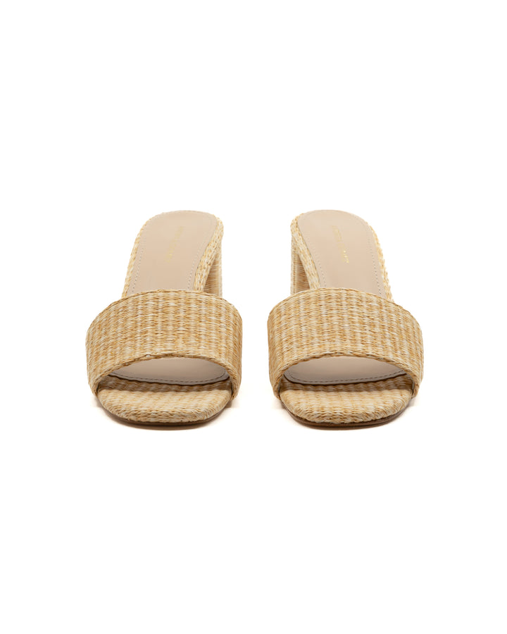 Claudia Natural Raffia Mule