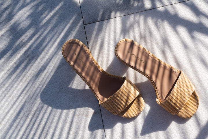 Claudia Natural Raffia Mule