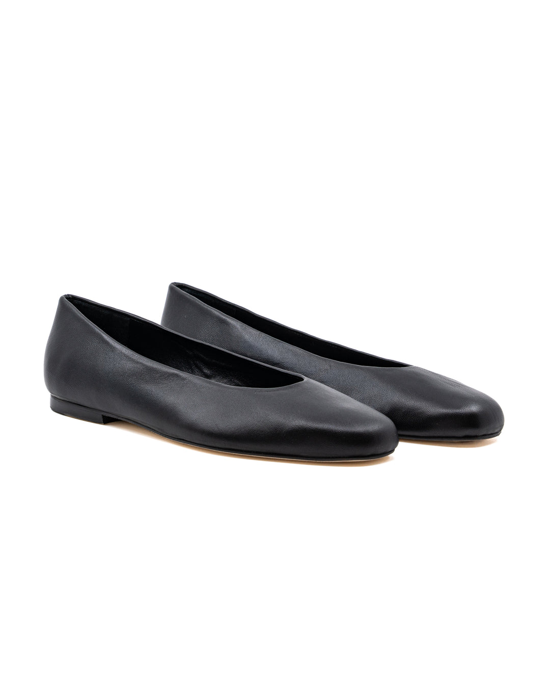 Dalia Black Leather Ballerina