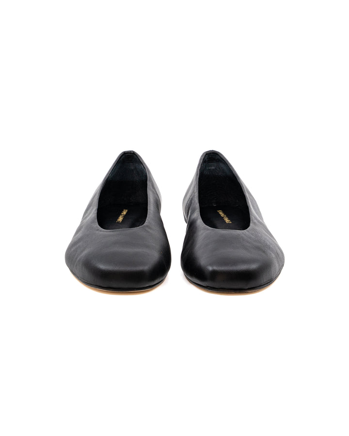 Dalia Black Leather Ballerina