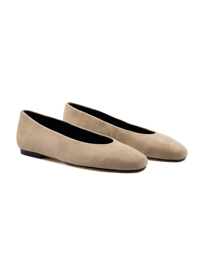 Dalia Camel Suede Ballerina