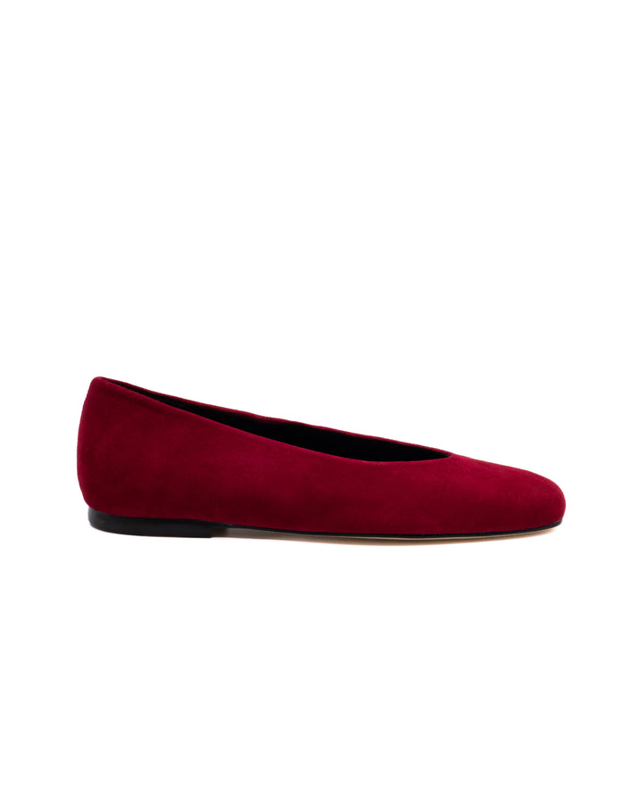 Dalia Red Suede Ballerina