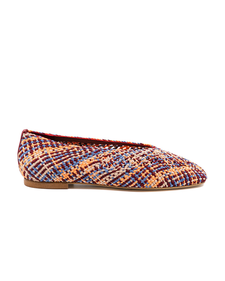 Dalia Woven Multi Fabric Ballerina