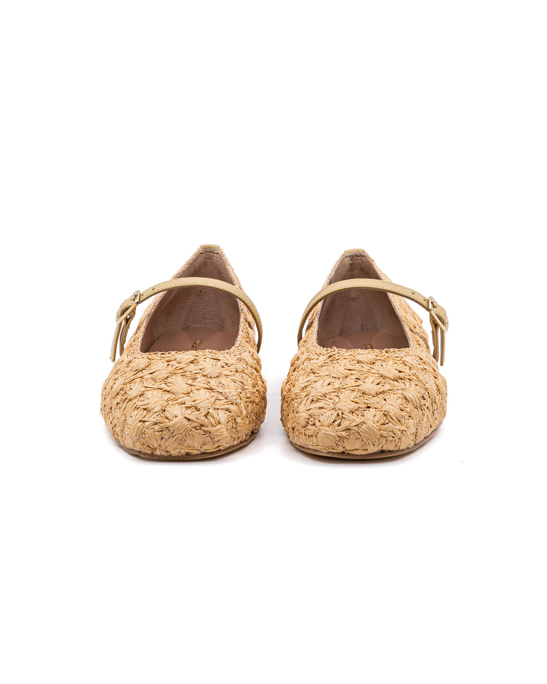Dalia Flower Raffia With Strap Ballerina