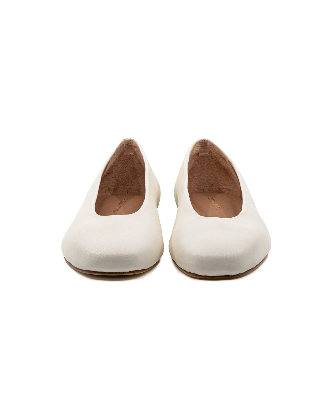 Dalia Off White Leather Ballerina