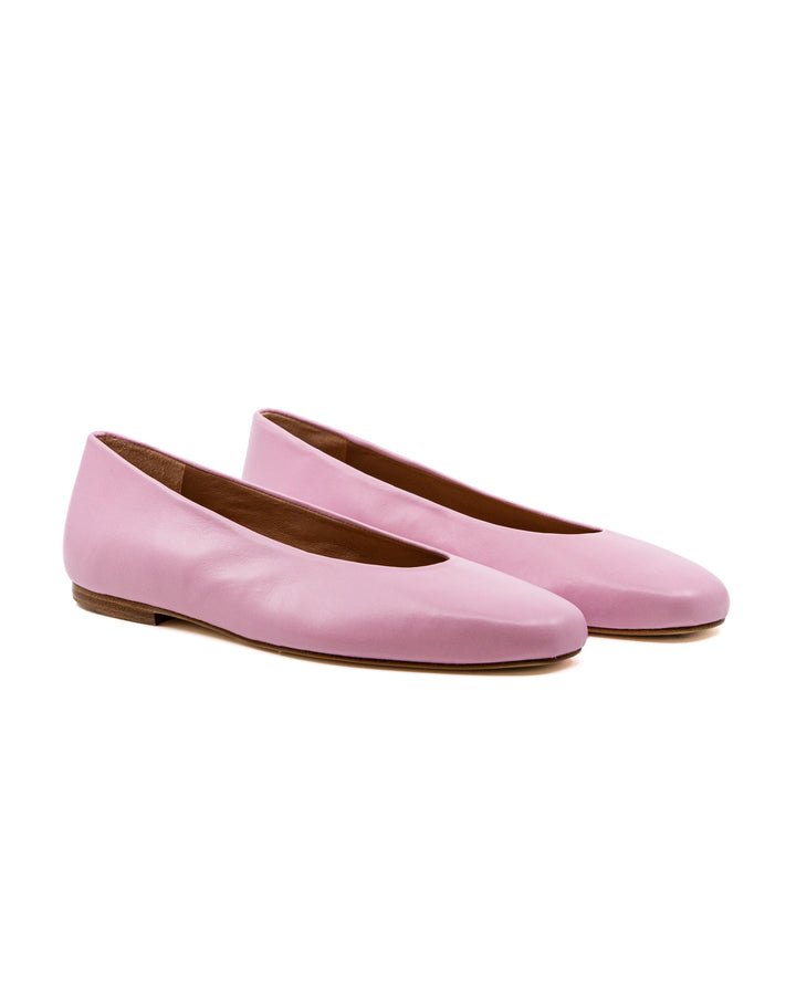 Dalia Pink Leather Ballerina