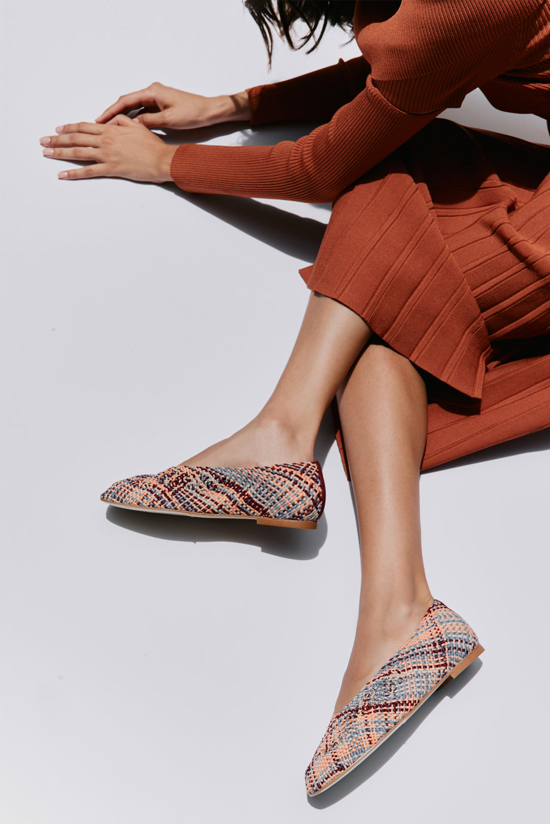 Dalia Woven Multi Fabric Ballerina