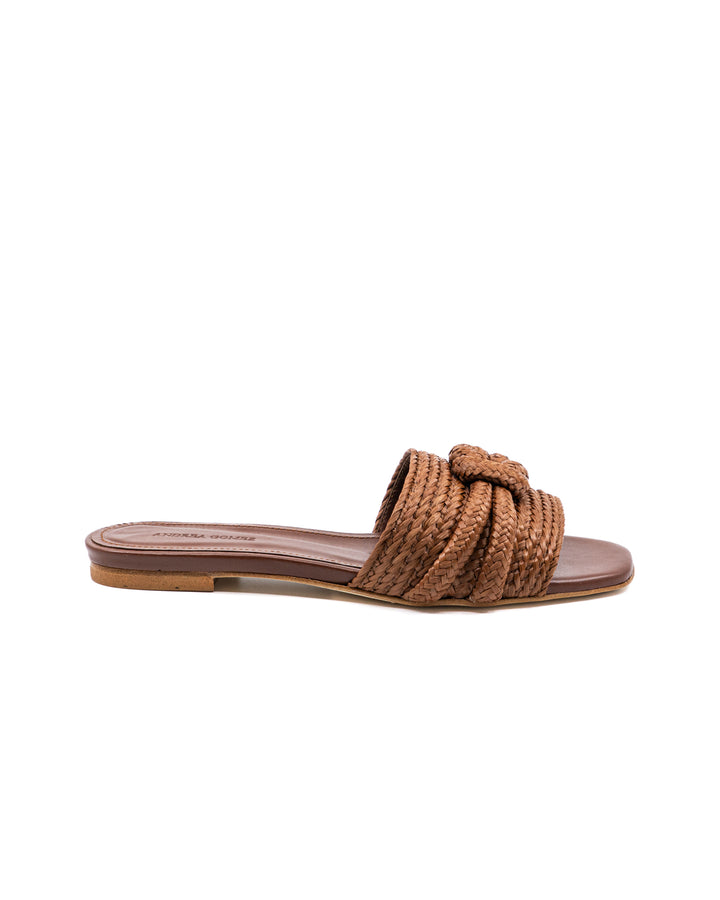 Denise Brown Raffia Slide