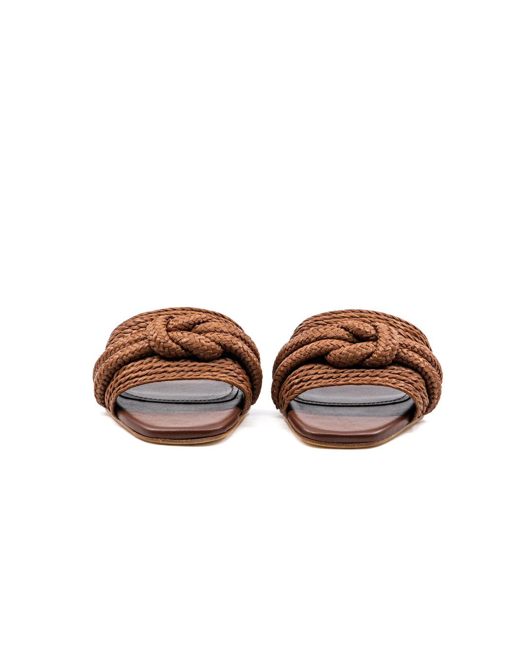 Denise Brown Raffia Slide