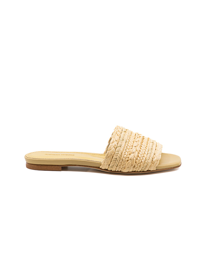 Denise Natural Raffia Slide