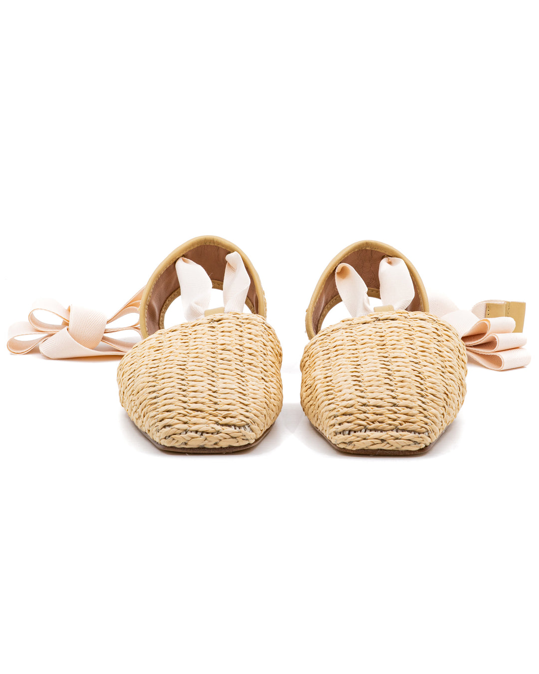 Desi Natural Raffia Flat