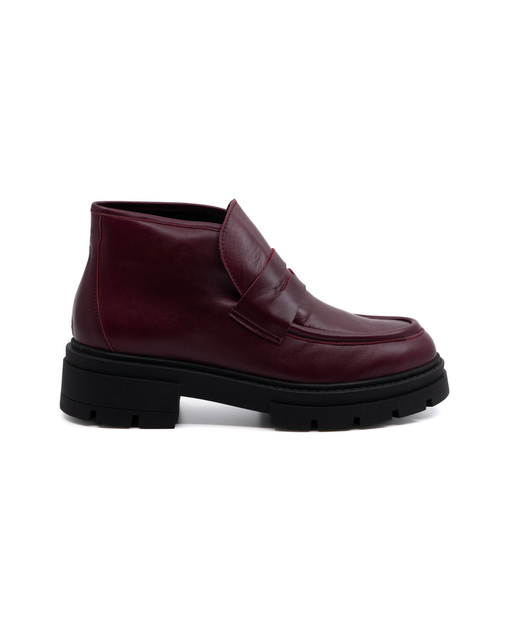 Elia Burgundy Leather Boot