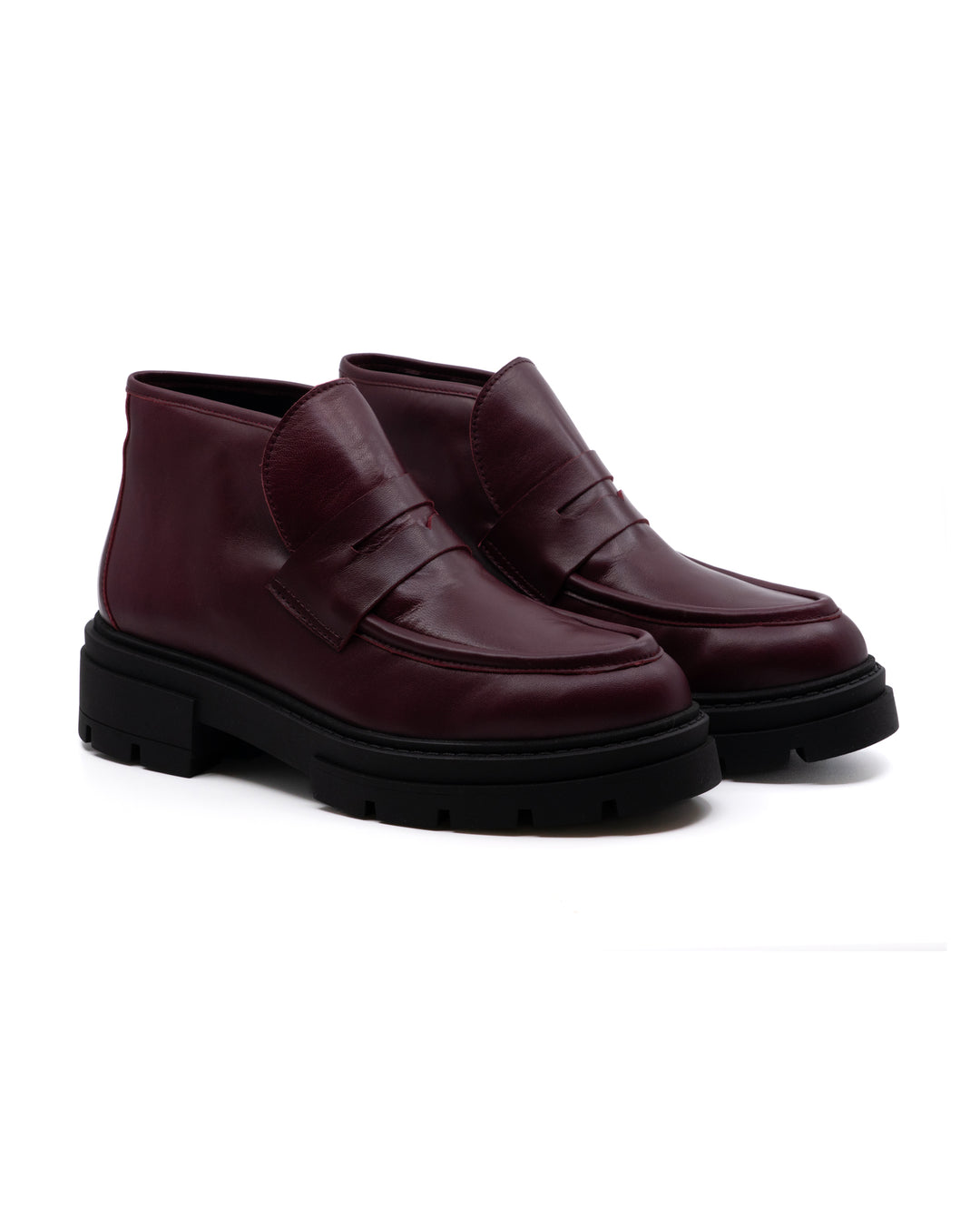 Elia Burgundy Leather Boot