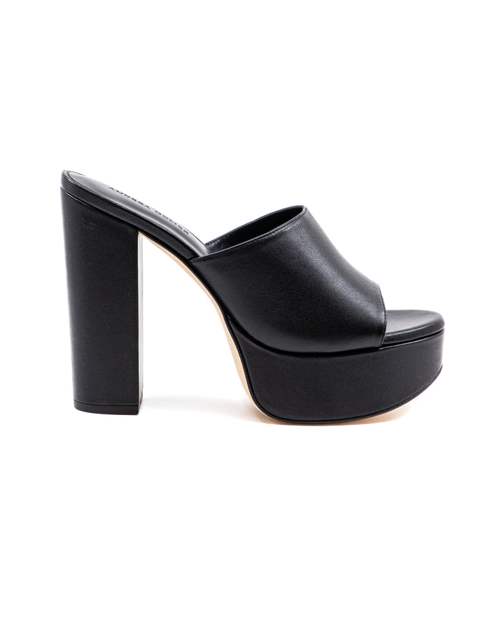 Fabiola Black Leather Platform