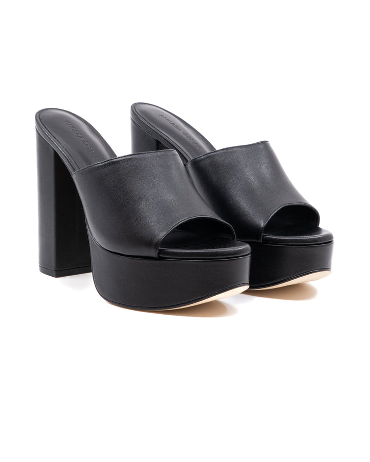 Fabiola Black Leather Platform
