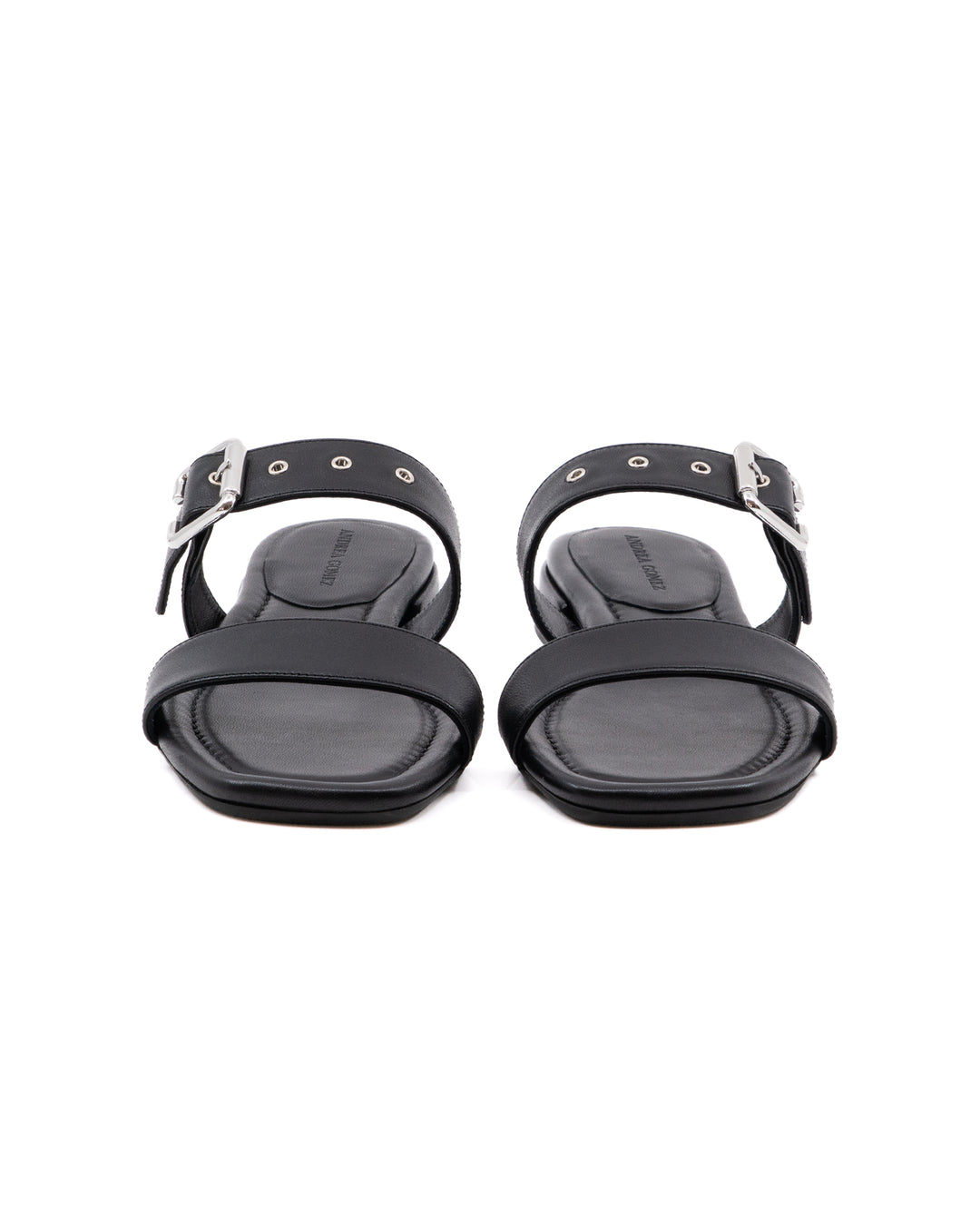 Frida Black Leather Sandal