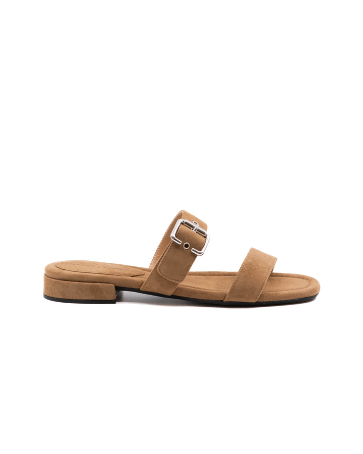 Frida Camel Suede Sandal
