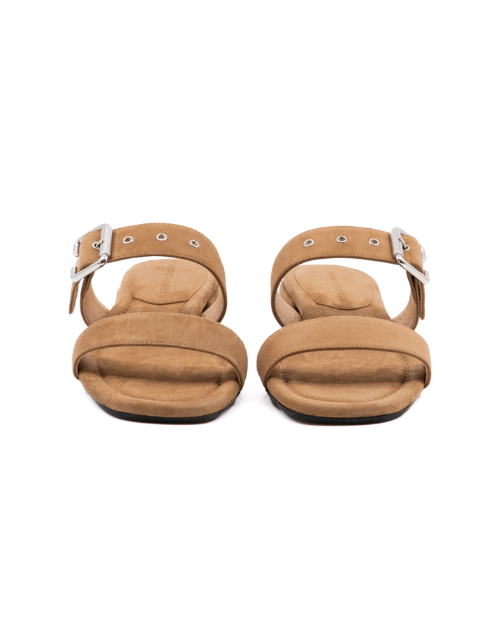 Frida Camel Suede Sandal