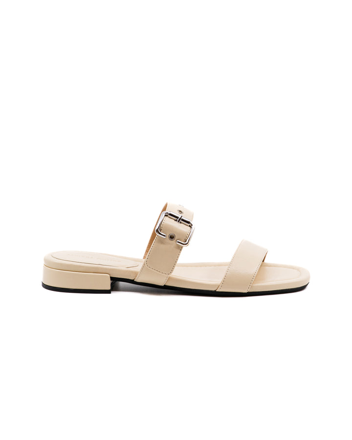 Frida Off White Leather Sandal