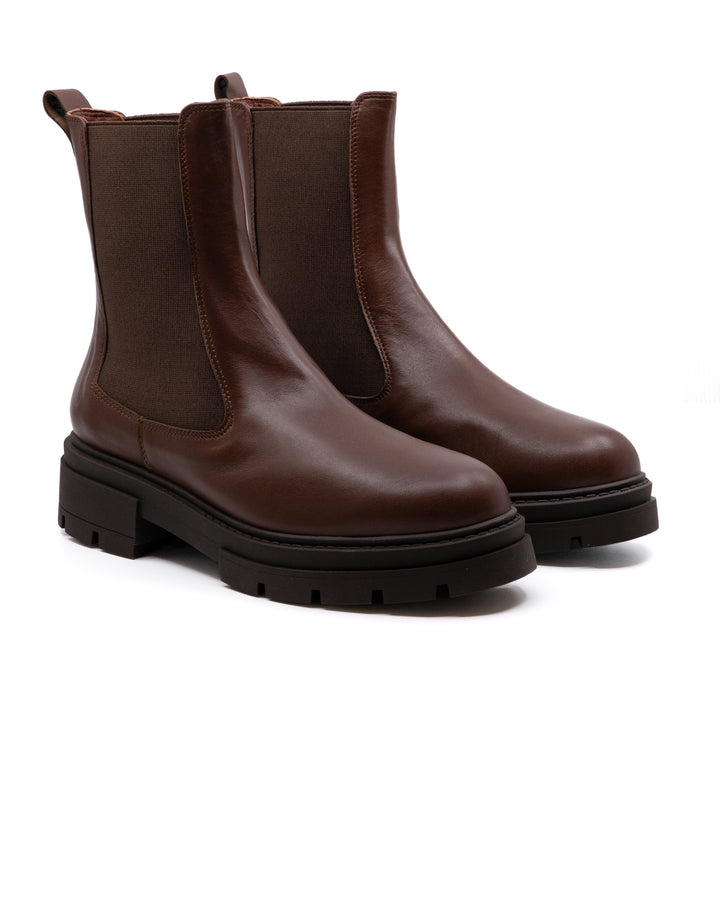 Gaia Brown Leahter Boot