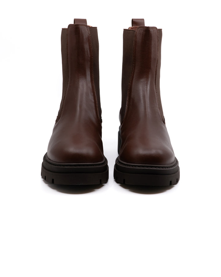 Gaia Brown Leahter Boot