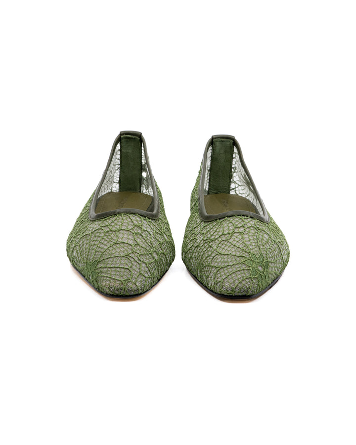 Gia Olive Lace Ballerina