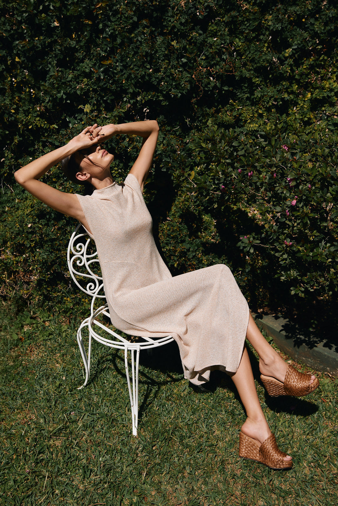 Gloria Brown Raffia Sandal