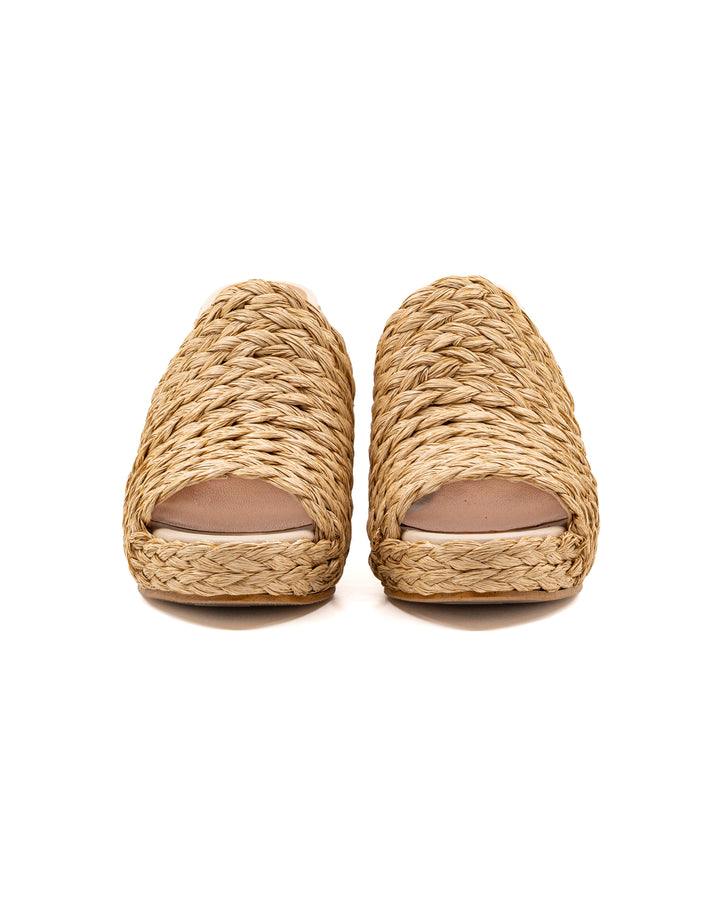 Gloria Natural Raffia Sandal