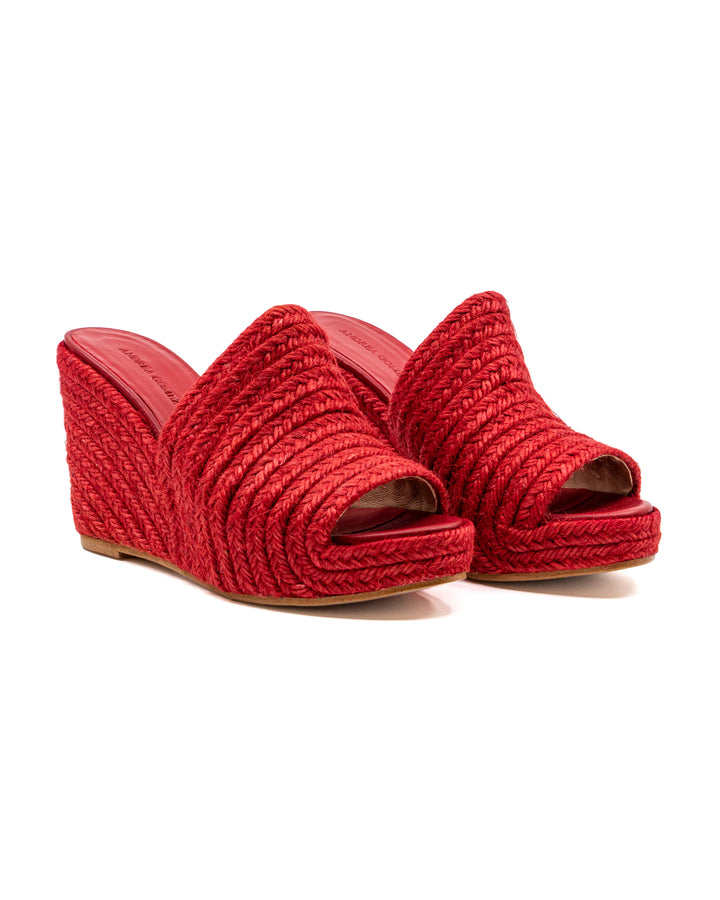 Gloria Red Raffia Sandal
