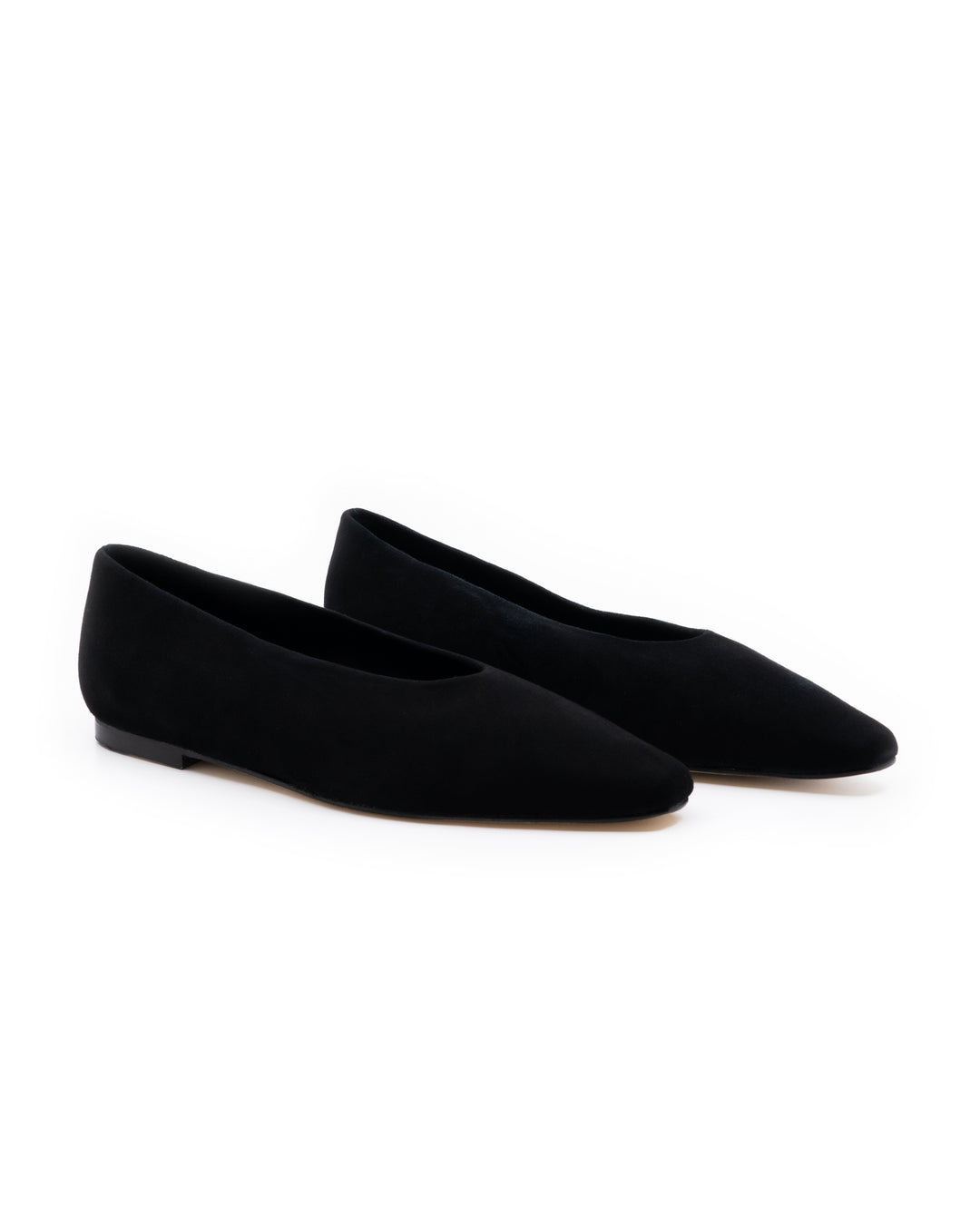 Luma Black Suede Ballerina