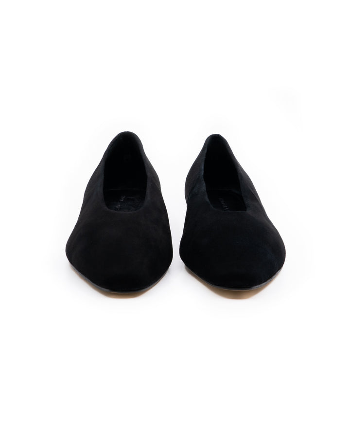 Luma Black Suede Ballerina