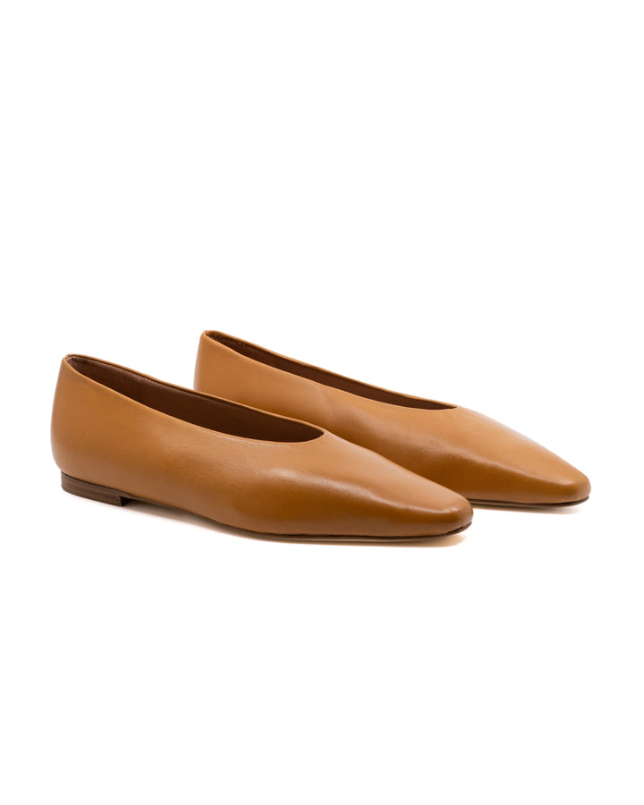 Luma Honey Leather Ballerina