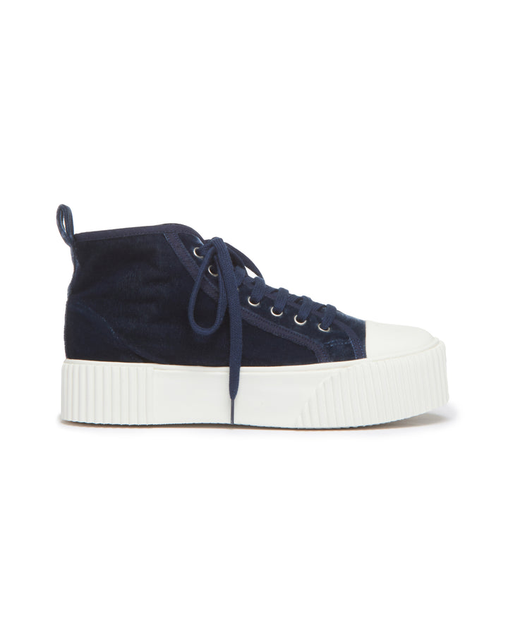 Olivia Indigo Velvet Sneaker