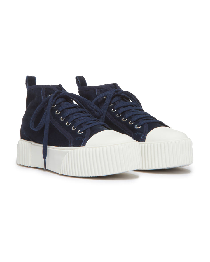 Olivia Indigo Velvet Sneaker