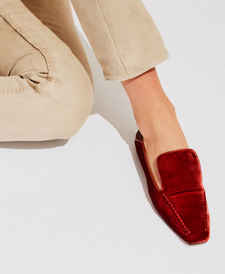 Fortuna Russet Velvet Loafer