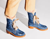 trapper boot blue jean